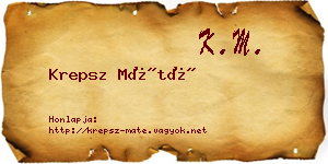 Krepsz Máté névjegykártya