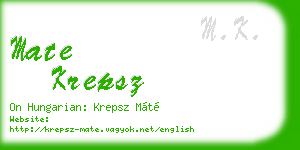 mate krepsz business card