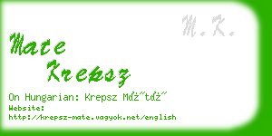 mate krepsz business card